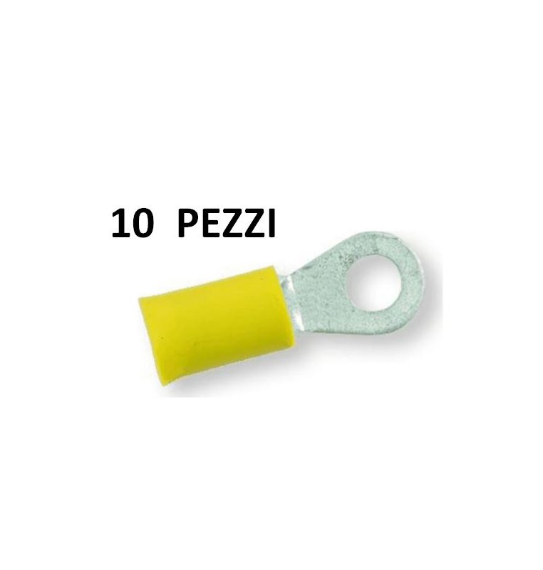 CAPOCORDA OCCHIELLO GIALLO Foro 6 mm SET 10 pz