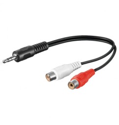 CAVO JACK 3,5 MASCHIO STEREO / 2 RCA FEMMINA 1,5m