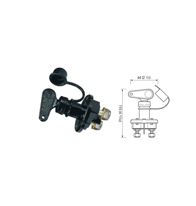 STACCABATTERIA QUICK BATTERY ISOLATOR 100 Ampere CHIAVE NERA