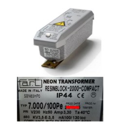 TRASFORMATORE PER INSEGNE NEON 7000 VOLT 100 mA IP 44