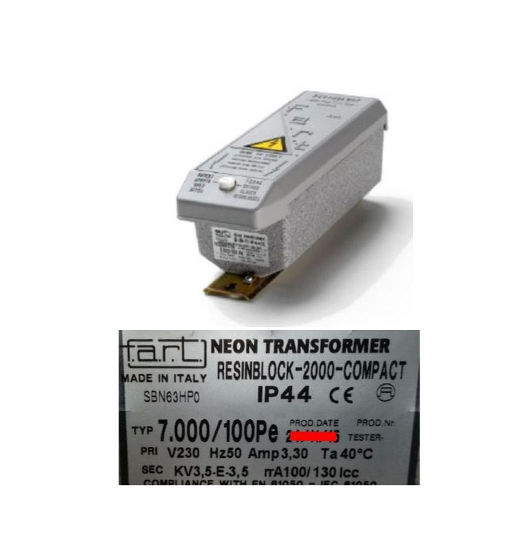 TRASFORMATORE PER INSEGNE NEON 7000 VOLT 100 mA IP 44