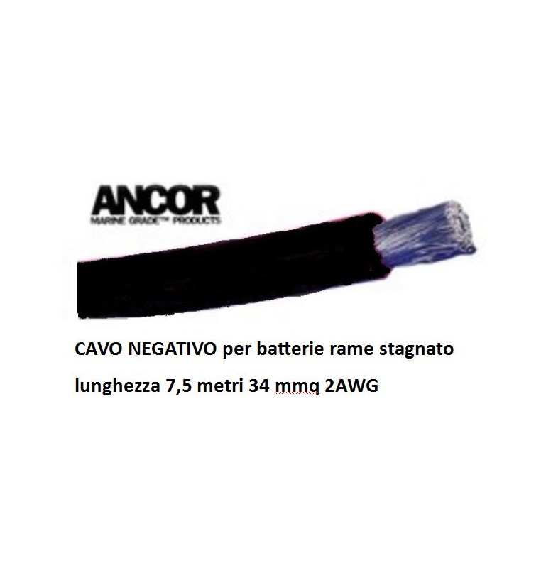 CAVO BATTERIA NERO 32mmq 7,5 metri