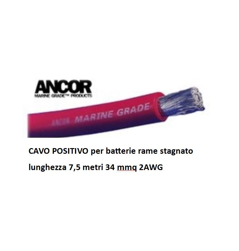 CAVO BATTERIA ROSSO 32mmq 7,5 metri