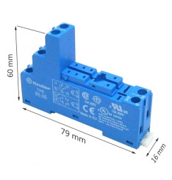 zoccolo Finder per Relè 6 contatti per relè tipo 4052 barra DIN o pannello