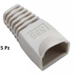 COPRICONNETTORE PER PLUG RJ45 GRIGIO SET 5 PZ