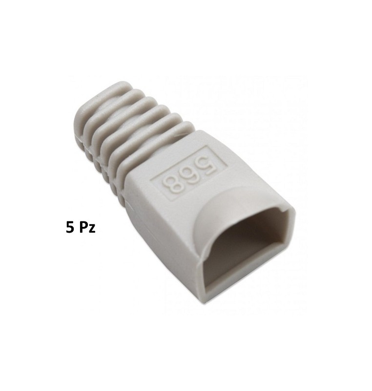 COPRICONNETTORE PER PLUG RJ45 GRIGIO SET 5 PZ