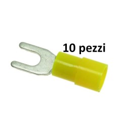 CAPOCORDA FORCELLA GIALLO FORO 4mm SET 10 PZ