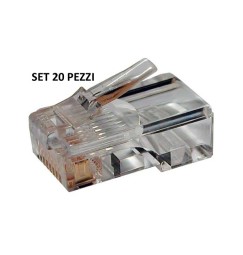 PLUG RETE A CRIMPARE RJ45 8P8C 20 PZ