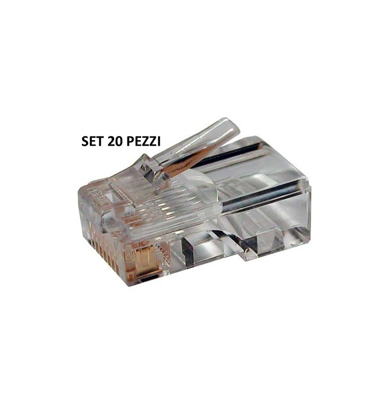 PLUG RETE A CRIMPARE RJ45 8P8C 20 PZ