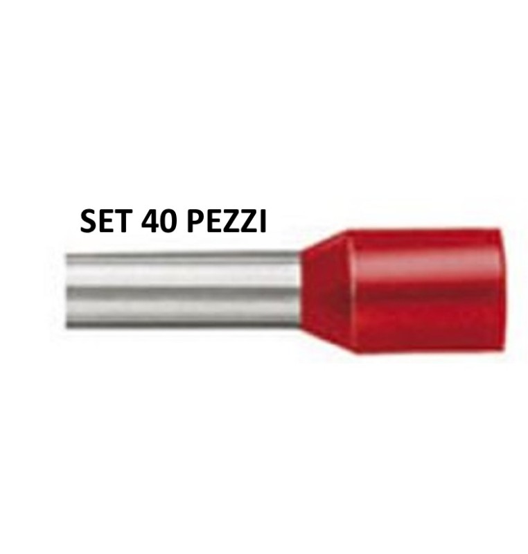 CAPOCORDA BUSSOLA ROSSO 1,5 mmq x 8 mm lunghezza