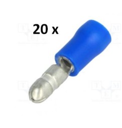 CAPOCORDA CILINDRICO MASCHIO BLU 4mm