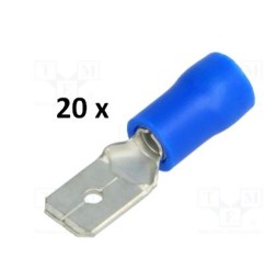 CAPOCORDA FASTON 6,3 MASCHIO BLU (20PZ)