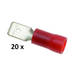 CAPOCORDA FASTON 6,3 MASCHIO ROSSO (20PZ)