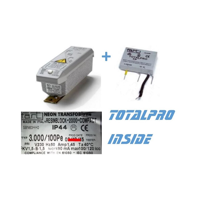 TRASFORMATORE PER INSEGNE NEON 3000 VOLT 100 mA + Totalpro