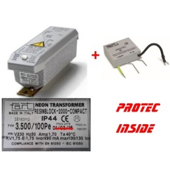 TRASFORMATORE PER INSEGNE NEON 3500 VOLT 100 mA  + Protec