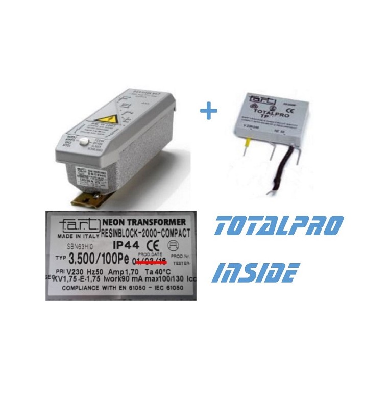 TRASFORMATORE PER INSEGNE NEON 3500 VOLT 100 mA + TOTALPRO