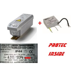 TRASFORMATORE PER INSEGNE NEON 4000 VOLT 100 mA + Protec