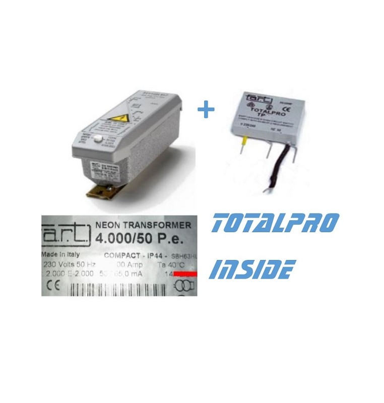 TRASFORMATORE PER INSEGNE NEON 4000 VOLT 50 mA + TOTALPRO