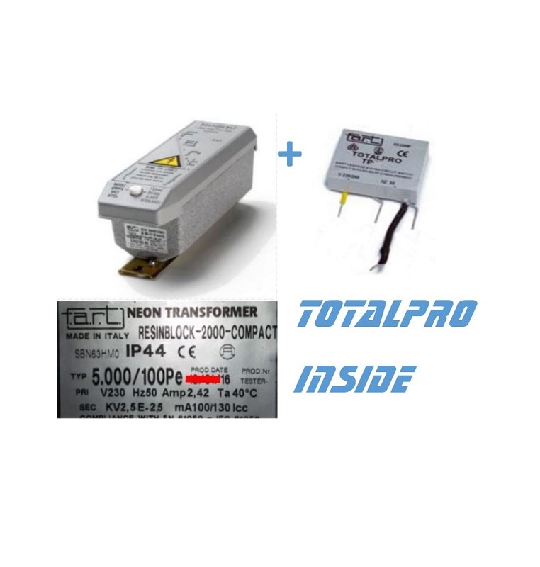 TRASFORMATORE PER INSEGNE NEON 5000 VOLT 100 mA + TOTALPRO