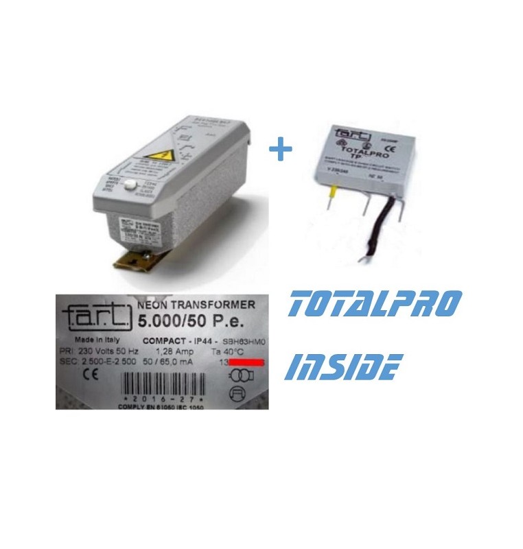 TRASFORMATORE PER INSEGNE NEON 5000 VOLT 50 mA + TOTALPRO