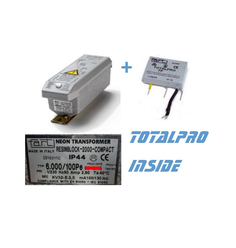 TRASFORMATORE PER INSEGNE NEON 6000 VOLT 100 mA + TOTALPRO