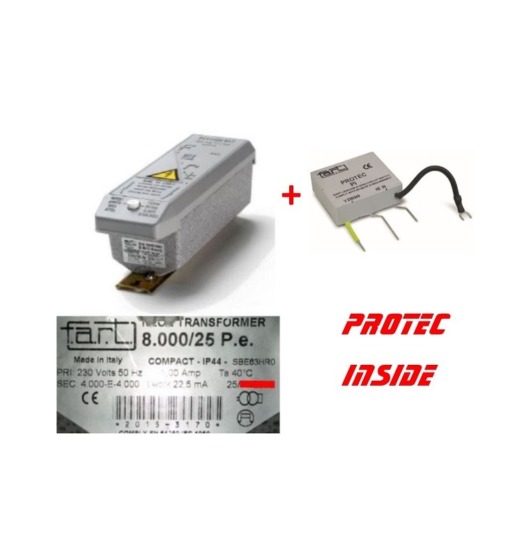 TRASFORMATORE PER INSEGNE NEON 8000 VOLT 25 mA + Protec