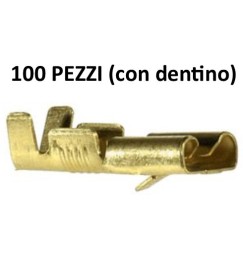 CAPOCORDA FASTON 6,3 FEMMINA con dentino 6,3 100 Pz