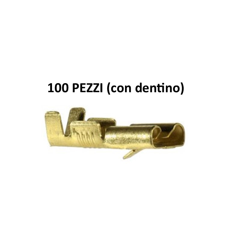 CAPOCORDA FASTON 6,3 FEMMINA con dentino 6,3 100 Pz