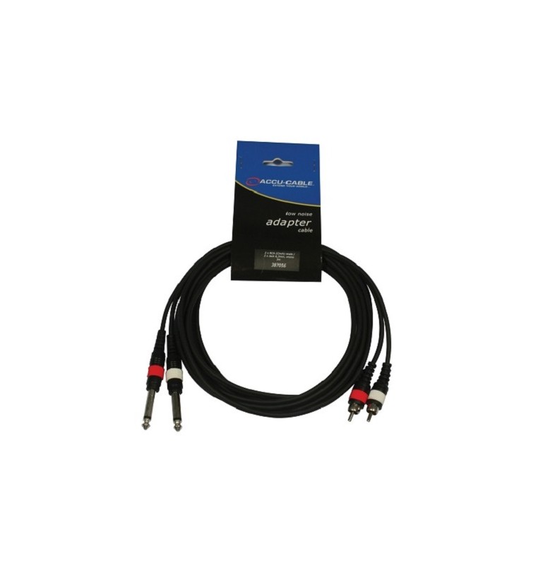 CAVO 2 RCA-2JACK  6,3 MONO 3m