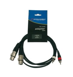 CAVO 2XLR FEMMINA-2RCA 1,5m ADATTATORE XLR RCA