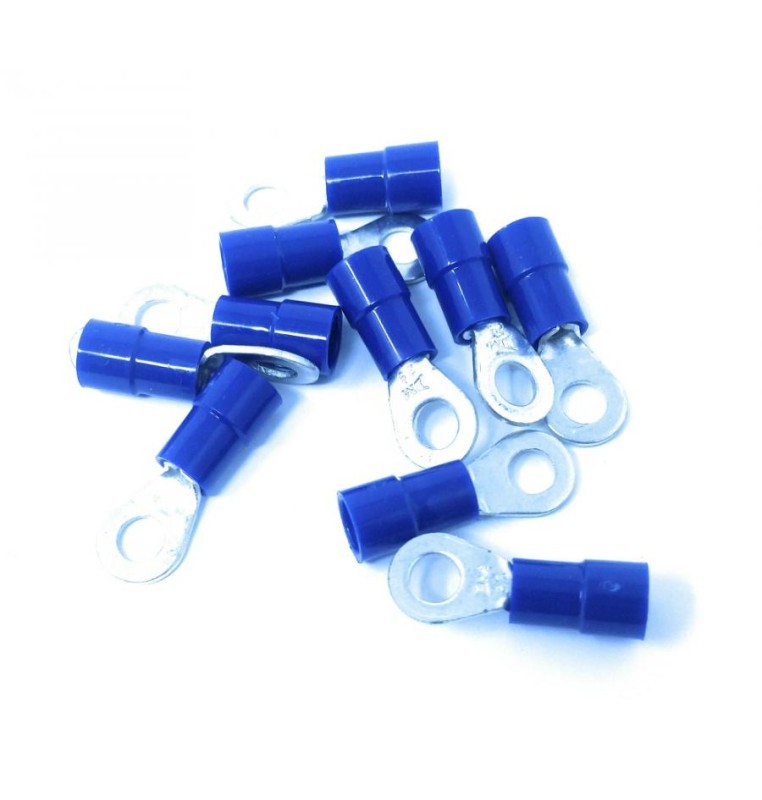 CAPOCORDA OCCHIELLO BLU  FORO 4 mm SET 10 pz