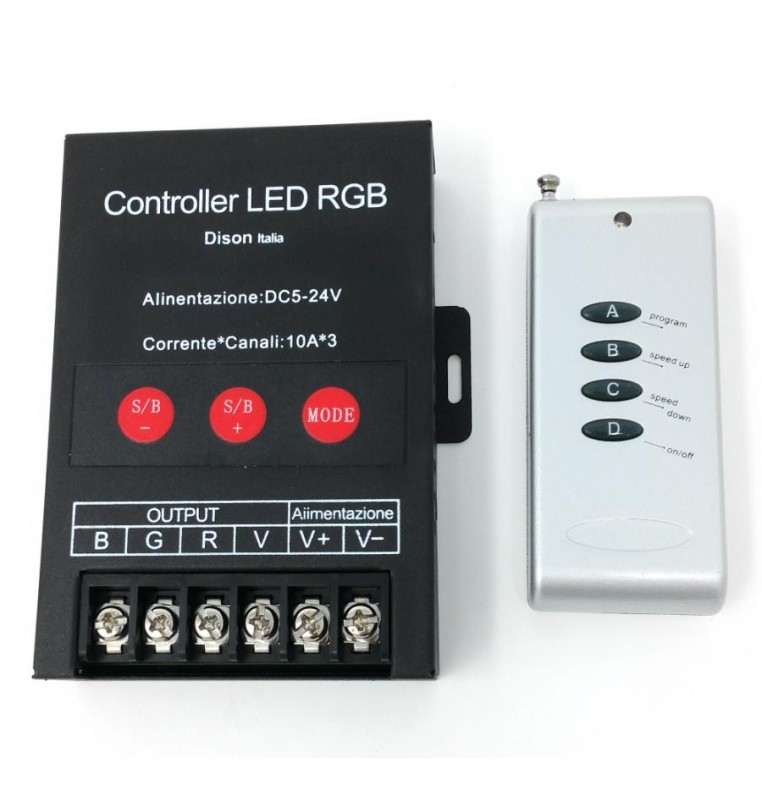 radiocomando RGB PER LED STRIP 150 W AMPERE 5-24 VOLT