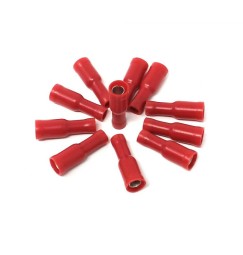 CAPOCORDA CILINDRICO FEMMINA ROSSO 4mm SET 10 pz