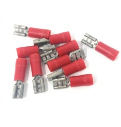 CAPOCORDA FASTON 4,8 FEMMINA ROSSO SET 10 pz