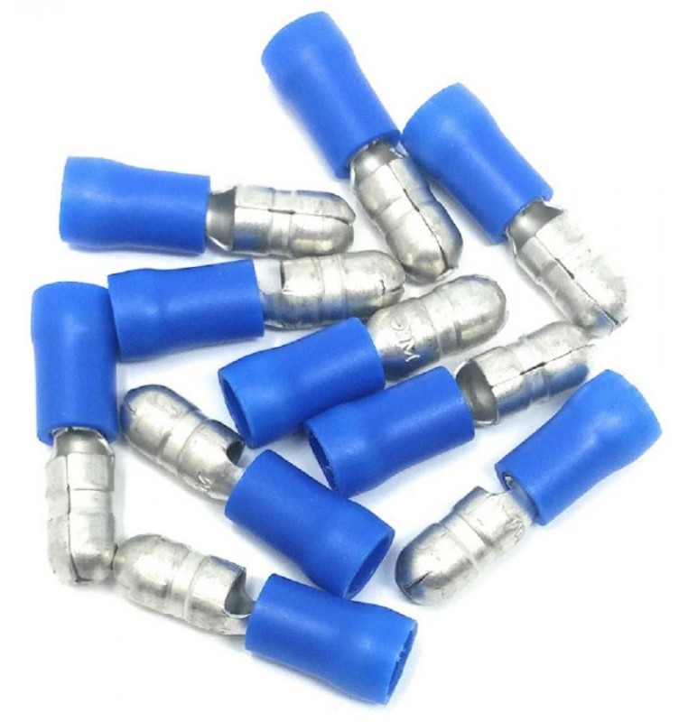 CAPOCORDA CILINDRICO MASCHIO BLU 5mm SET 10 pz