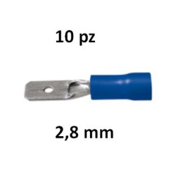 CAPOCORDA FASTON 2,8 MASCHIO preisolato blu 10 pezzi