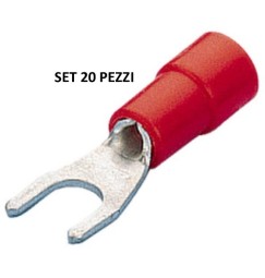 CAPOCORDA FORCELLA ROSSO Foro 3,5 mm (20pz)