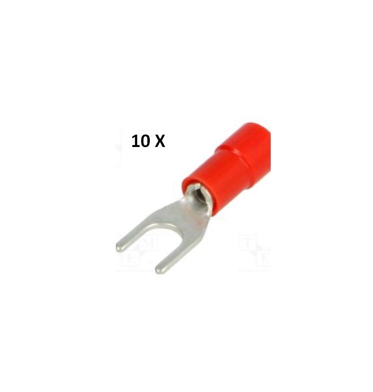 CAPOCORDA FORCELLA ROSSO FORO 4mm (10PZ)