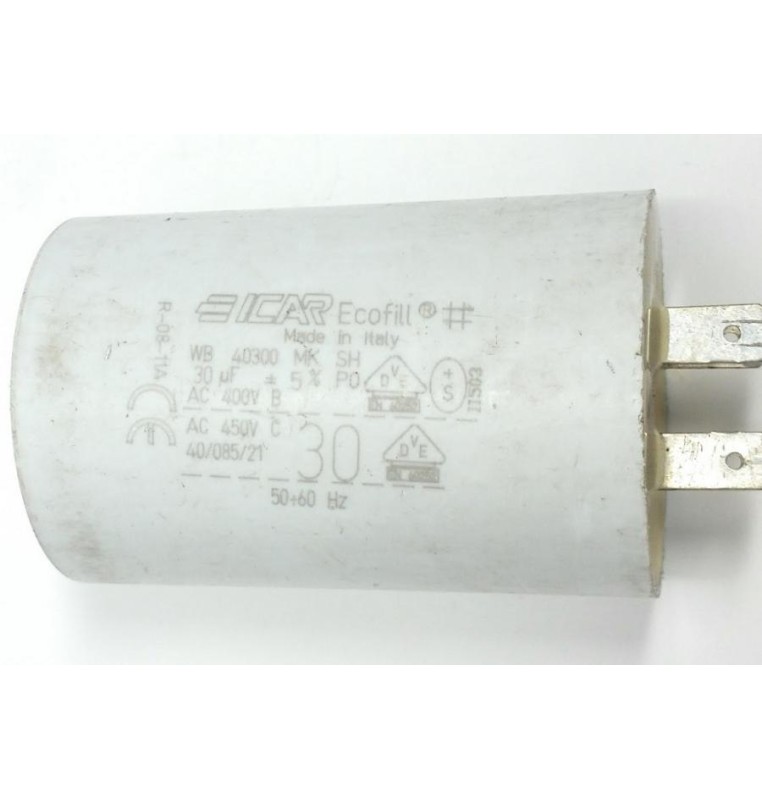 condensatore 30uf 450 Volt con codolo, faston