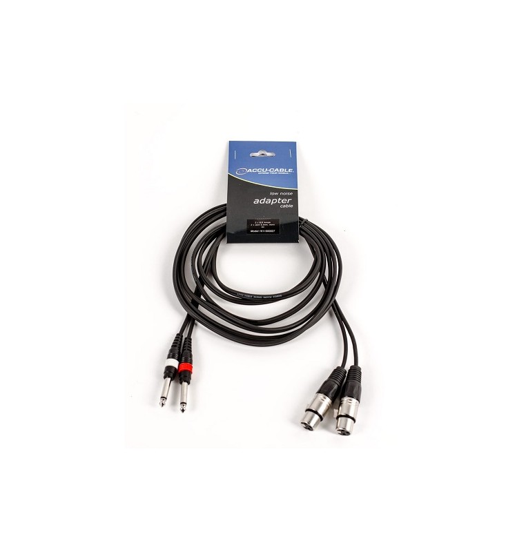 CAVO JACK 6,3 mono -XLR FEMMINA 3m doppiocavo