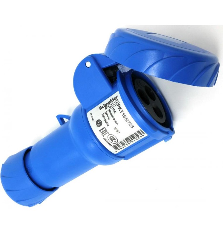 PRESA volante blu stagna CEI 220V 16 Ampere