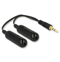 ADATTATORE JACK 3,5 Stereo-2 PRESE JACK 3,5 Stereo morbido con volume