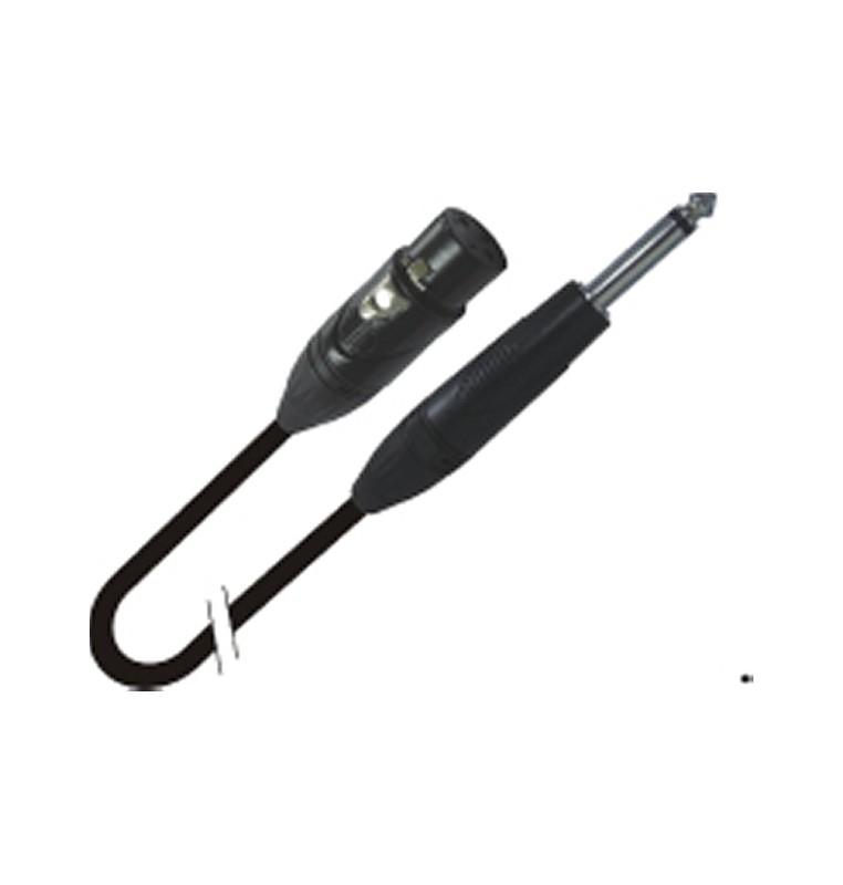 CAVO MICROFONICO JACK MONO 6,3 XLR FEMMINA 5 metri