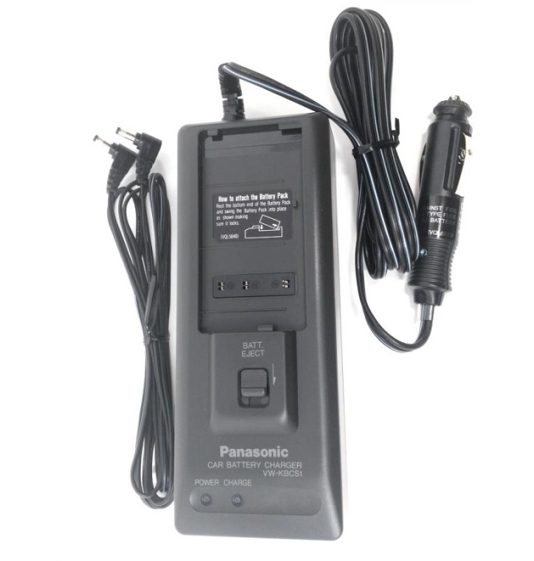 PANASONIC VW-KBCS1E CARICABATTERIA  ALIMENTATORE PER AUTO 6 VOLT PER VHS-C