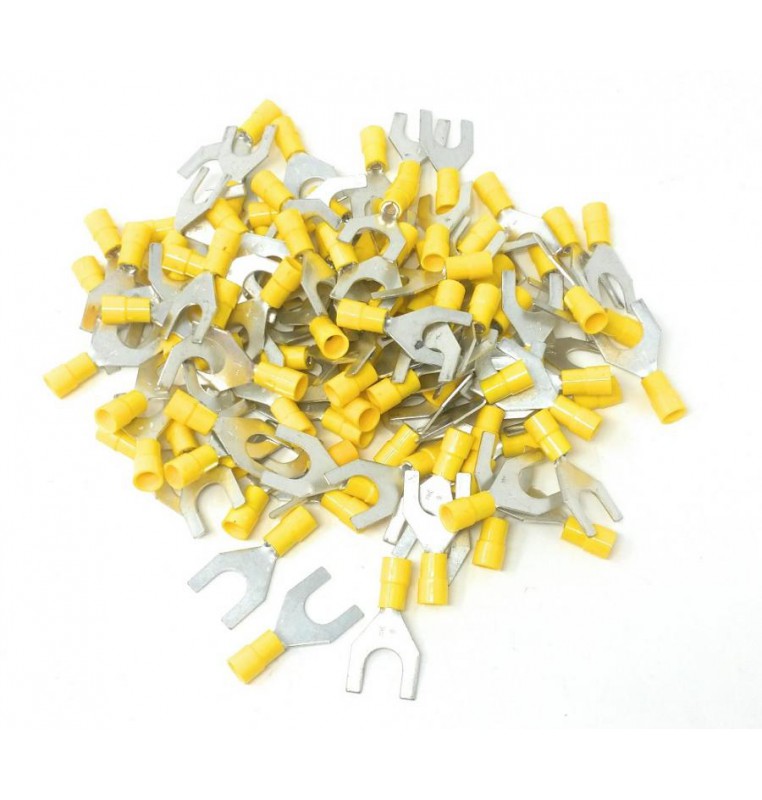 CAPOCORDA FORCELLA GIALLO FORO 10mm CONFEZIONE 100PZ