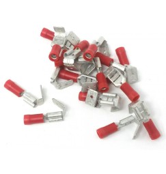 CAPOCORDA FASTON 6,3 MASCHIO-FEMMINA ROSSO SET 10 pz