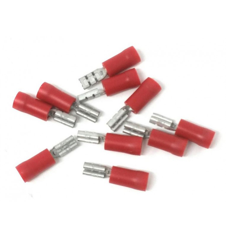 CAPOCORDA FASTON 2,8 FEMMINA ROSSO SET 10 pz