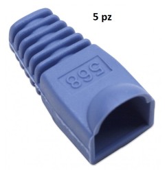 COPRICONNETTORE PER PLUG RJ45 BLU kit 5 pezzi