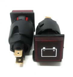 SPIA DA INCASSO alternatore batteria rossa  SENZA LAMPADINA FORO 20mm