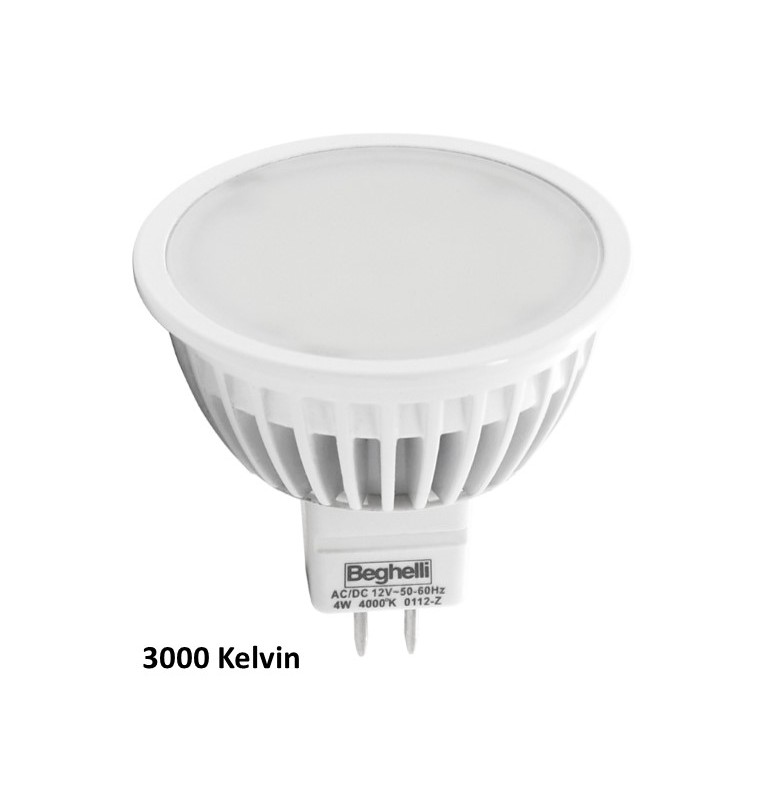 LAMPADINA LED tipo dicroica MR16 LUCE CALDA GU 5,3 12 Volt